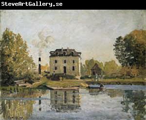 Alfred Sisley Factory on the banks of the Seine. Bougival